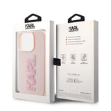 Husa de protectie Karl Lagerfeld 3D Design (KLHCP15L3DMBKCP) compatibil cu iPhone 15 Pro, Roz Rubber Glitter Logo