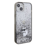 Husa de protectie Karl Lagerfeld Hardcase Liquid Glitter (KLHCP15MLKCNSK) compatibil cu iPhone 15 Plus, Transparent Choupette