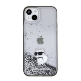 Husa de protectie Karl Lagerfeld Hardcase Liquid Glitter (KLHCP15MLKCNSK) compatibil cu iPhone 15 Plus, Transparent Choupette