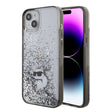 Husa de protectie Karl Lagerfeld Hardcase Liquid Glitter (KLHCP15MLKCNSK) compatibil cu iPhone 15 Plus, Transparent Choupette