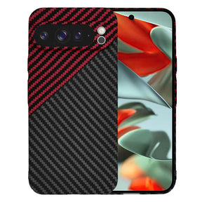 Husa de protectie Techsuit Carbonite FiberShell compatibil cu Google Pixel 9 Pro XL, Rosu Vortex