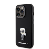 Husa de protectie Karl Lagerfeld Silicone (KLHCP15LSMHKNPK) compatibil cu iPhone 15 Pro, Ikonik