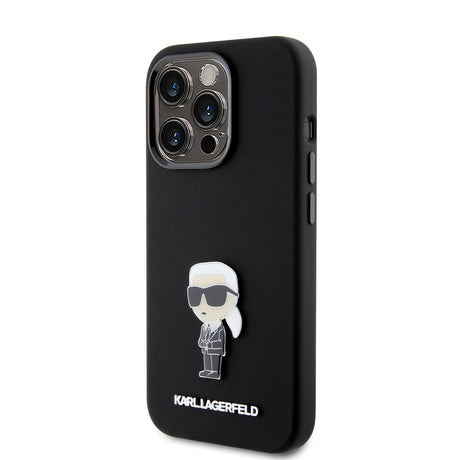 Husa de protectie Karl Lagerfeld Silicone (KLHCP15LSMHKNPK) compatibil cu iPhone 15 Pro, Ikonik