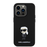 Husa de protectie Karl Lagerfeld Silicone (KLHCP15LSMHKNPK) compatibil cu iPhone 15 Pro, Ikonik