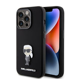 Husa de protectie Karl Lagerfeld Silicone (KLHCP15LSMHKNPK) compatibil cu iPhone 15 Pro, Ikonik