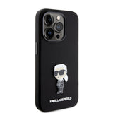 Husa de protectie Karl Lagerfeld Silicone (KLHCP15LSMHKNPK) compatibil cu iPhone 15 Pro, Ikonik