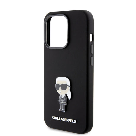 Husa de protectie Karl Lagerfeld Silicone (KLHCP15LSMHKNPK) compatibil cu iPhone 15 Pro, Ikonik