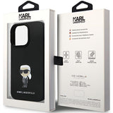 Husa de protectie Karl Lagerfeld Silicone (KLHCP14XSMHKNPK) compatibil cu iPhone 14 Pro Max, Ikonik Metal Pin