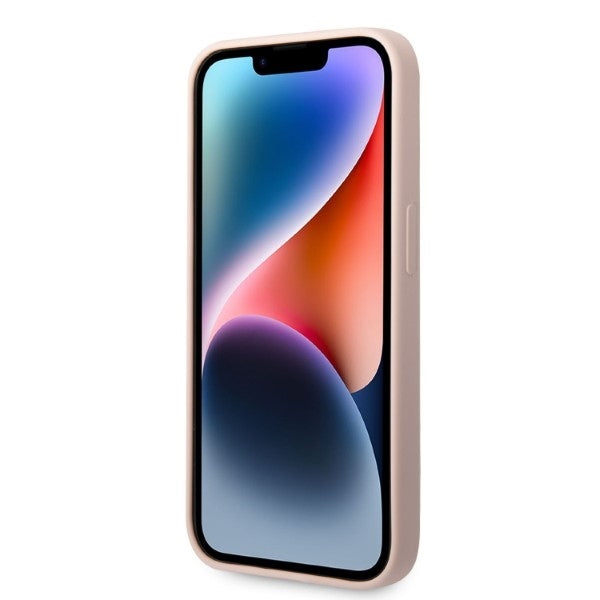 Husa de protectie Karl Lagerfeld Silicone (KLHCP14XSNIKBCP) compatibil cu iPhone 14 Pro Max, Roz Ikonik