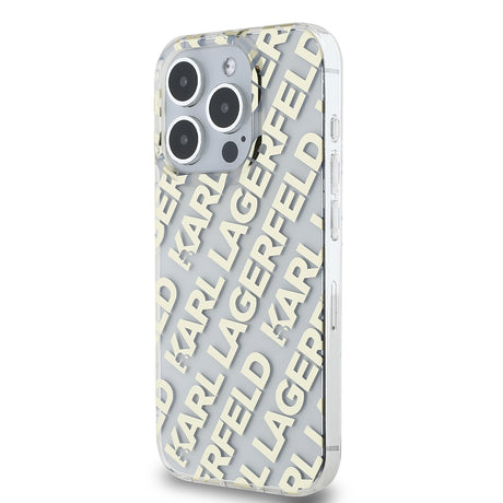 Husa de protectie Karl Lagerfeld IML Luxury (KLHCP15LHKFOEMD) compatibil cu iPhone 15 Pro, Auriu Fullover Logo