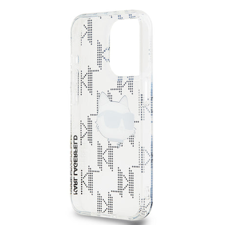 Husa de protectie Karl Lagerfeld IML Luxury (KLHCP15LHKLPCHT) compatibil cu iPhone 15 Pro, Transparent Choupette Head&Monogram