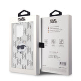 Husa de protectie Karl Lagerfeld IML Luxury (KLHCP15LHKLPCHT) compatibil cu iPhone 15 Pro, Transparent Choupette Head&Monogram