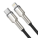 Cablu Baseus Cafule Series Metal (CATLJK-B01), Type-C to Lightning, 20W, 2m, Negru