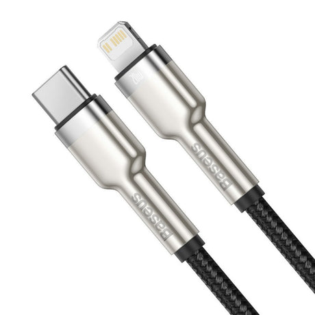 Cablu Baseus Cafule Series Metal (CATLJK-B01), Type-C to Lightning, 20W, 2m, Negru