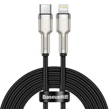 Cablu Baseus Cafule Series Metal (CATLJK-B01), Type-C to Lightning, 20W, 2m, Negru