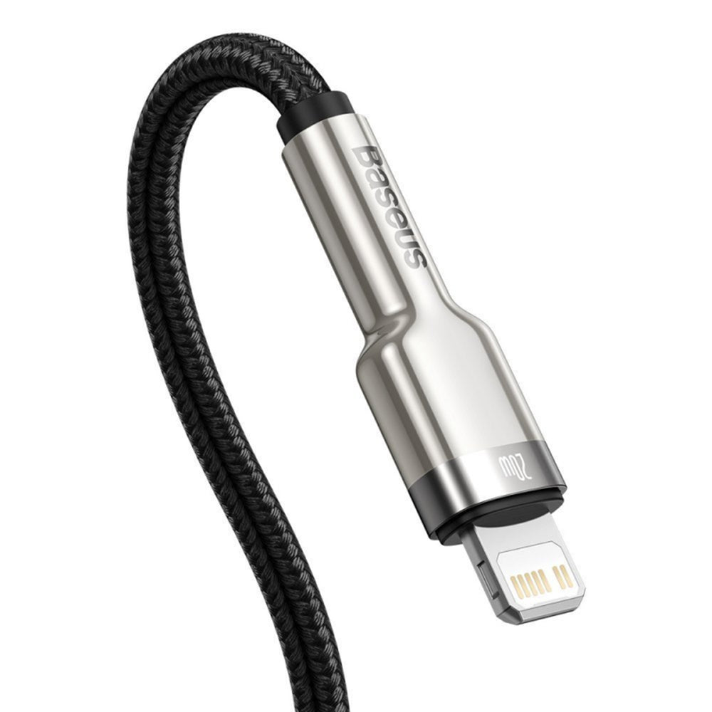 Cablu Baseus Cafule Series Metal (CATLJK-B01), Type-C to Lightning, 20W, 2m, Negru