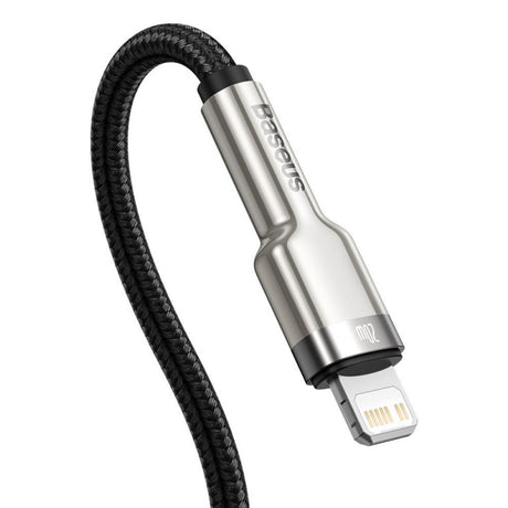 Cablu Baseus Cafule Series Metal (CATLJK-B01), Type-C to Lightning, 20W, 2m, Negru