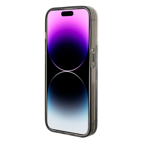 Husa de protectie Karl Lagerfeld Hardcase Liquid Glitter (KLHCP15LLKKNSK) compatibil cu iPhone 15 Pro, Transparent Ikonik