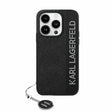 Husa de protectie Karl Lagerfeld Saffiano Rhinestones&Charm (KLHCP15LPSAKDGCK) compatibil cu iPhone 15 Pro, Negru