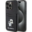 Husa de protectie Karl Lagerfeld Saffiano Cardslot (KLHCP15LSAPKCNPK) compatibil cu iPhone 15 Pro, Karl&Choupette