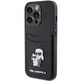 Husa de protectie Karl Lagerfeld Saffiano Cardslot (KLHCP15LSAPKCNPK) compatibil cu iPhone 15 Pro, Karl&Choupette