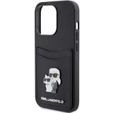 Husa de protectie Karl Lagerfeld Saffiano Cardslot (KLHCP15LSAPKCNPK) compatibil cu iPhone 15 Pro, Karl&Choupette