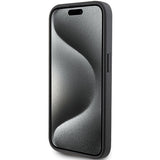 Husa de protectie Karl Lagerfeld Saffiano Cardslot (KLHCP15LSAPKCNPK) compatibil cu iPhone 15 Pro, Karl&Choupette