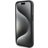 Husa de protectie Karl Lagerfeld Saffiano Gripstand (KLHCP15SGSACHPK) compatibil cu iPhone 15, Choupette