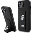 Husa de protectie Karl Lagerfeld Saffiano Gripstand (KLHCP15SGSAKCPK) compatibil cu iPhone 15, Karl&Choupette