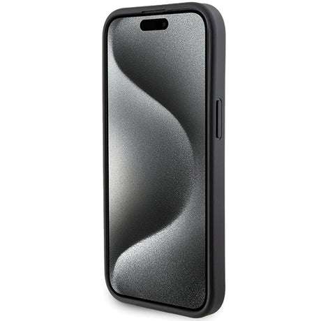 Husa de protectie Karl Lagerfeld Saffiano Gripstand (KLHCP15SGSAKCPK) compatibil cu iPhone 15, Karl&Choupette