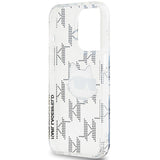Husa de protectie Karl Lagerfeld IML Luxury (KLHCP15XHKLPCHT) compatibil cu iPhone 15 Pro Max, Transparent Choupette Head&Monogram