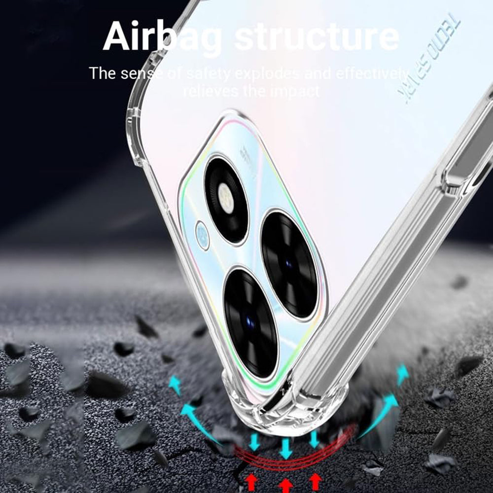 Husa de protectie Techsuit Shockproof Clear Silicone compatibil cu Tecno Spark 20, Transparent