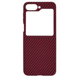 Husa de protectie Techsuit Carbonite FiberShell compatibil cu Samsung Galaxy Z Flip6 / Flip7 FE, Rosu