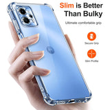 Husa de protectie Techsuit Shockproof Clear Silicone compatibil cu Motorola Moto G35, Transparent