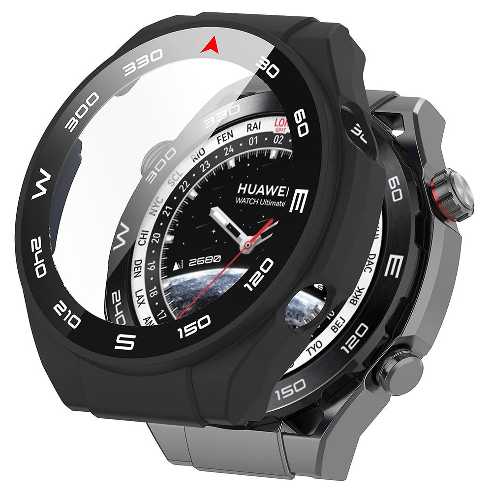 Folie de protectie smartwatch Techsuit Defense360 Pro + Screen Protector compatibil cu Huawei Watch Ultimate, Negru