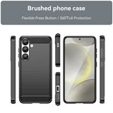 Husa de protectie Techsuit Carbon Silicone compatibil cu Samsung Galaxy S25, Negru