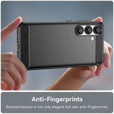 Husa de protectie Techsuit Carbon Silicone compatibil cu Samsung Galaxy S25, Negru