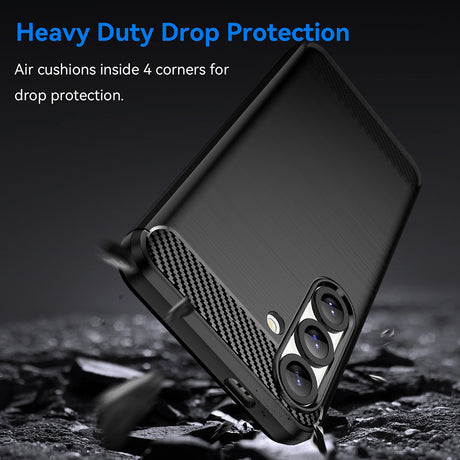 Husa de protectie Techsuit Carbon Silicone compatibil cu Samsung Galaxy S25, Negru