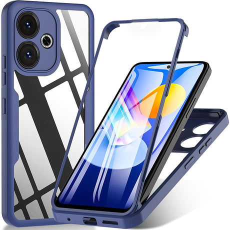 Folie de protectie Techsuit ColorVerse 360 Series + compatibil cu Xiaomi Redmi 13 / Poco M6 4G, Albastru