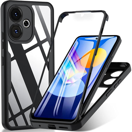 Folie de protectie Techsuit ColorVerse 360 Series + compatibil cu Xiaomi Redmi 13 / Poco M6 4G, Negru