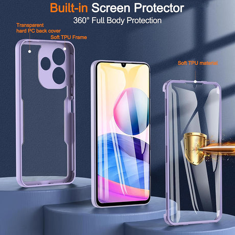Folie de protectie Techsuit ColorVerse 360 Series + compatibil cu Samsung Galaxy A06, Mov
