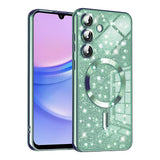 Husa de protectie Techsuit Luxury Glitter MagSafe compatibil cu Samsung Galaxy A15 4G / A15 5G, Verde Deschis