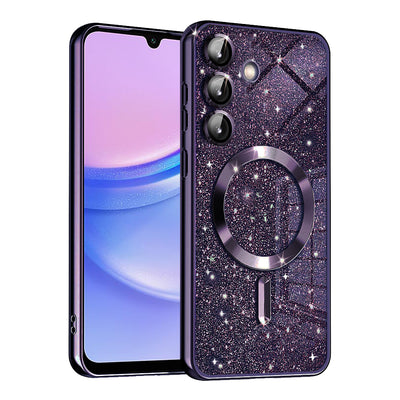 Husa de protectie Techsuit Luxury Glitter MagSafe compatibil cu Samsung Galaxy A15 4G / A15 5G, Mov