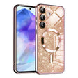 Husa de protectie Techsuit Luxury Glitter MagSafe compatibil cu Samsung Galaxy A55 5G, Roz Auriu