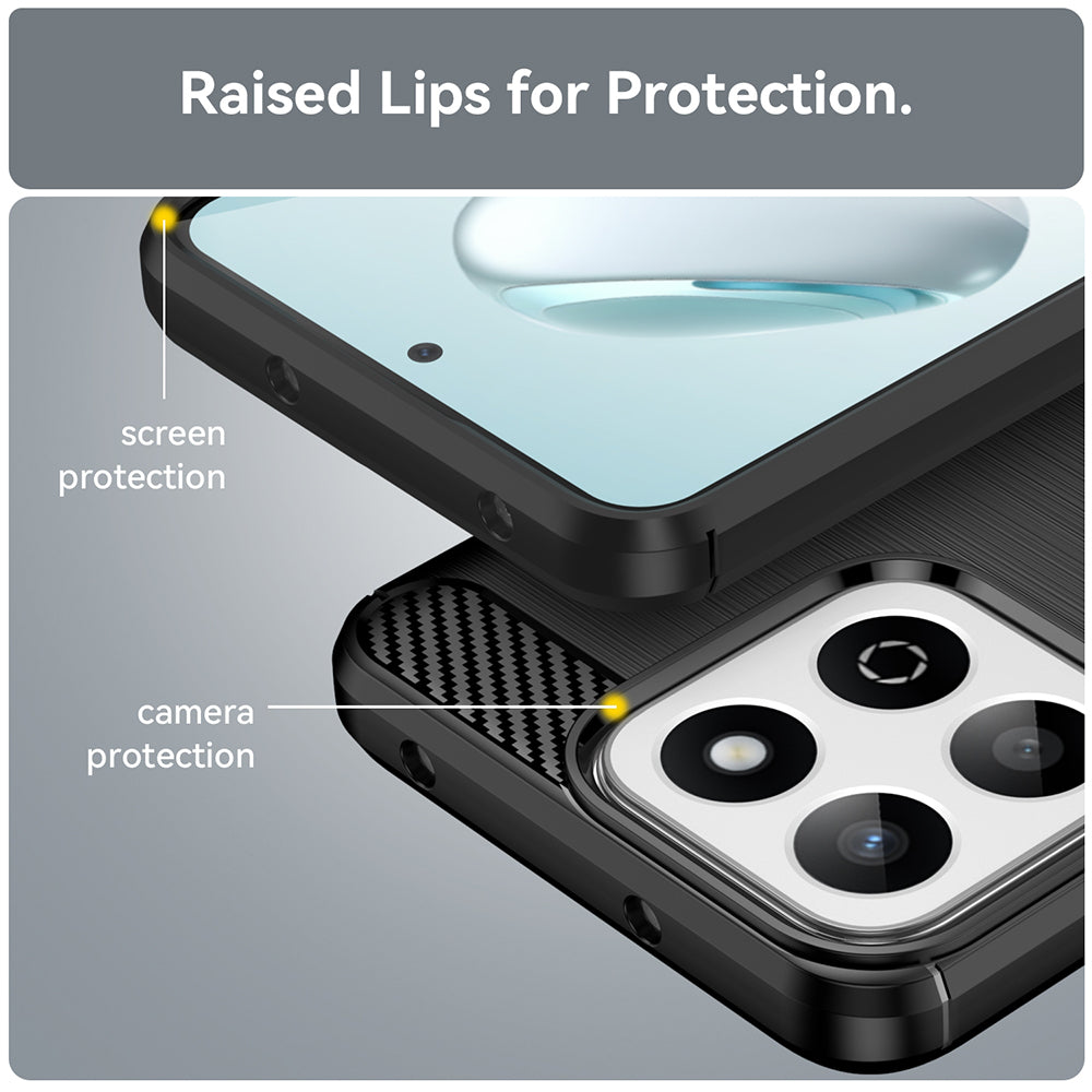 Husa de protectie Techsuit Carbon Silicone compatibil cu Xiaomi Redmi 14C / Poco C75, Negru