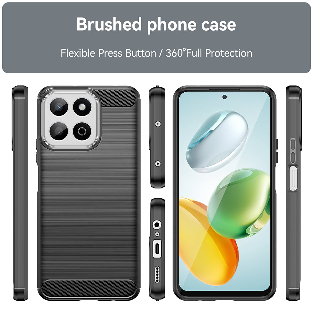 Husa de protectie Techsuit Carbon Silicone compatibil cu Xiaomi Redmi 14C / Poco C75, Negru