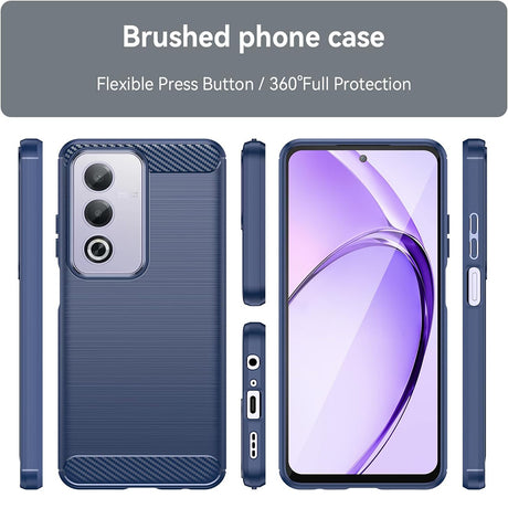 Husa de protectie Techsuit Carbon Silicone compatibil cu Oppo A80 5G, Albastru