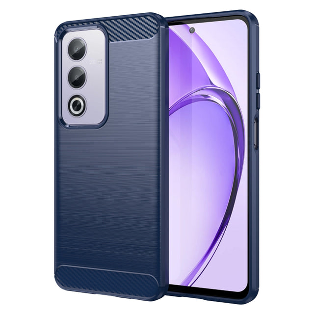 Husa de protectie Techsuit Carbon Silicone compatibil cu Oppo A80 5G, Albastru