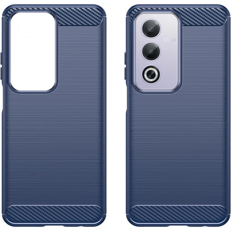 Husa de protectie Techsuit Carbon Silicone compatibil cu Oppo A80 5G, Albastru