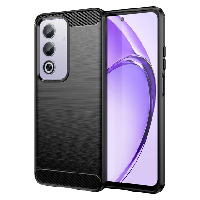 Husa de protectie Techsuit Carbon Silicone compatibil cu Oppo A80 5G, Negru